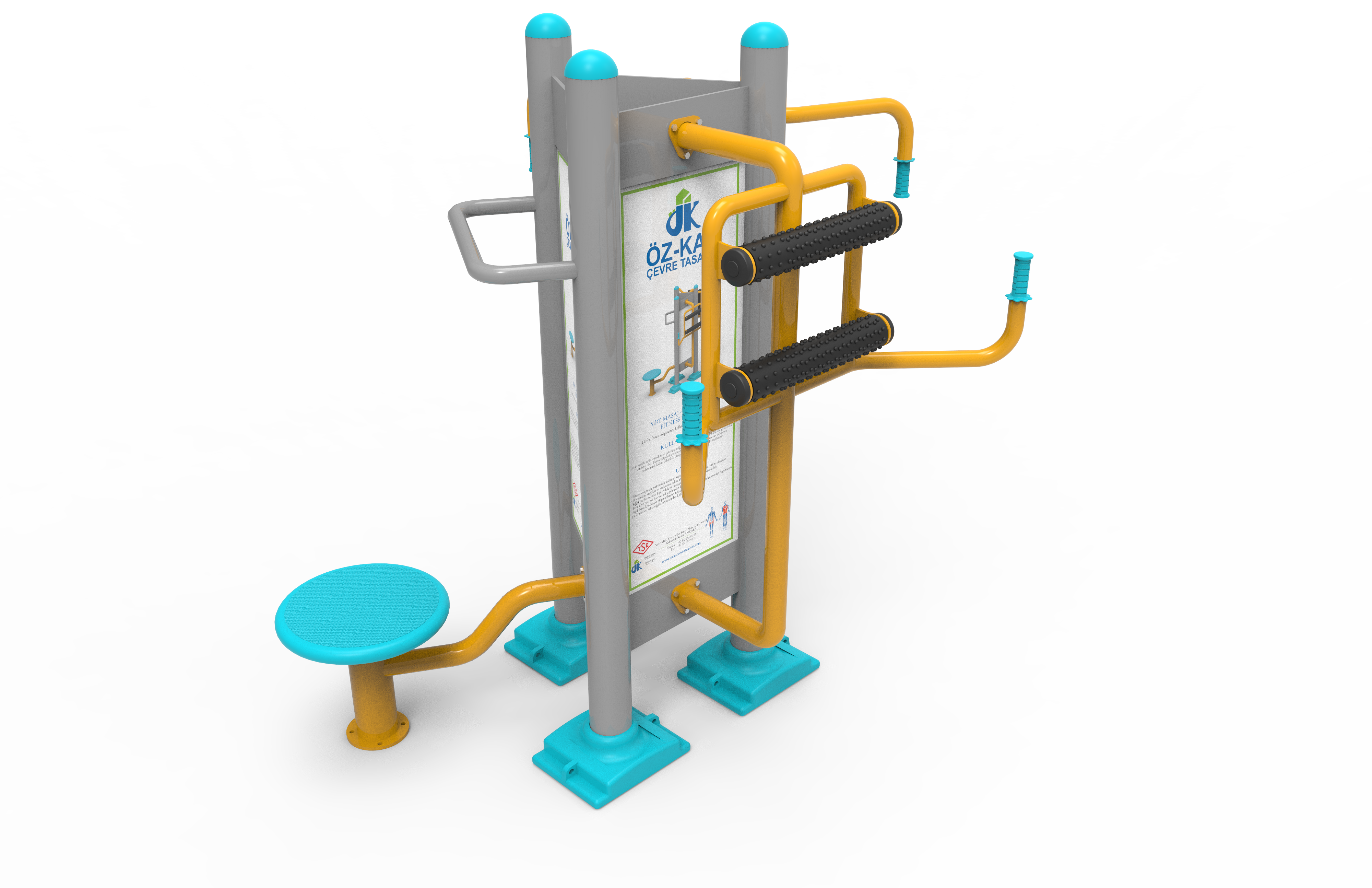 Sirt Masaji ve Ayakta Belcevirme Aleti PF-302 | Dış Mekan Spor Aletleri | Erse Kent Mobilyaları